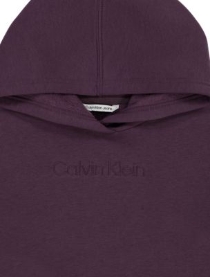 Флисовое худи для девочек Calvin Klein, цвет: Винтажный фиолетовый — фото 3