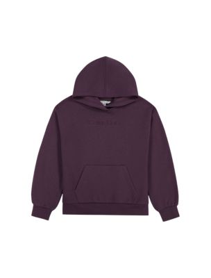 Флисовое худи для девочек Calvin Klein, цвет: Винтажный фиолетовый — фото 1