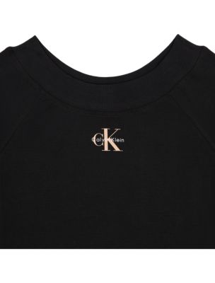 Укороченная футболка для девочек Calvin Klein с монологотипом, цвет: Чёрный — фото 2