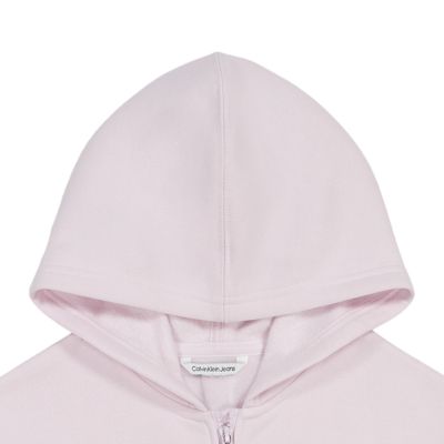 Худи для девочек Calvin Klein с вышитым монологотипом, цвет: Орхидея ледяной — фото 2