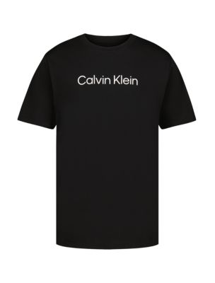 Футболка для мальчиков Calvin Klein с логотипом, цвет: Чёрный — фото 1