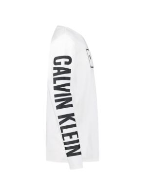 Лонгслив для мальчиков Calvin Klein Bold с крупным логотипом, цвет: Белый — фото 2