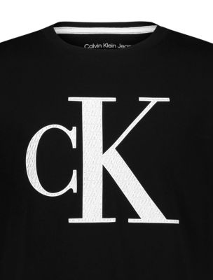 Футболка для мальчиков Calvin Klein с монограммой и логотипом, цвет: Чёрный — фото 3