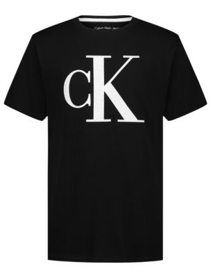 Футболка для мальчиков Calvin Klein с монограммой и логотипом, цвет: Чёрный — фото 1
