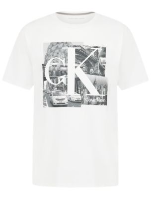 Футболка для мальчиков Calvin Klein с фотоколлажем NYC, цвет: Белый — фото 1