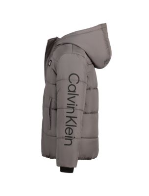 Куртка Calvin Klein Monologo Puffer для мальчиков, цвет: Серый — фото 2