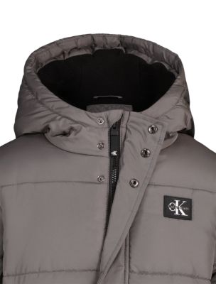 Куртка Calvin Klein Monologo Puffer для мальчиков, цвет: Серый — фото 3