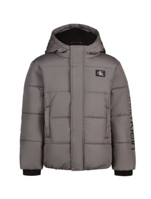 Boys Monologo Puffer Jacket, Grey