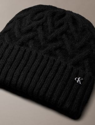 Женский головной убор Calvin Klein Cable Knit Cuff Hat, цвет: Чёрный — фото 3