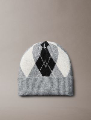 Женский головной убор Calvin Klein Argyle Cuff Hat, цвет: Меланжевый — фото 2