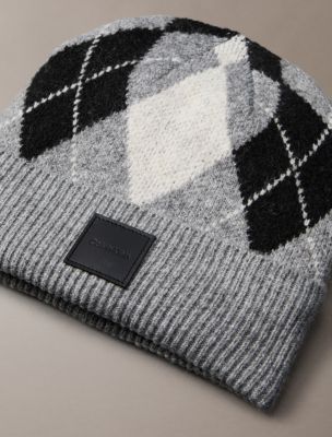 Женский головной убор Calvin Klein Argyle Cuff Hat, цвет: Меланжевый — фото 3