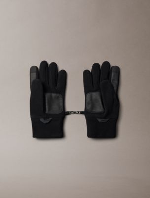 Мужские перчатки Calvin Klein Fleece Commuter, цвет: Чёрный — фото 2