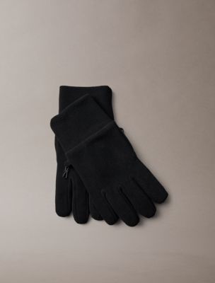Мужские перчатки Calvin Klein Fleece Commuter, цвет: Чёрный