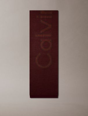 Мужской шарф Calvin Klein Statement Logo Birdseye, цвет: Коричневый бархатный — фото 1