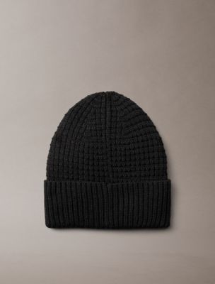 Мужской головной убор Calvin Klein Grid Stitch Cuff Hat, цвет: Чёрный — фото 2