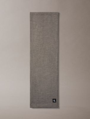 Double Layer Scarf, Medium Grey Heather