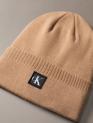 Мужская шапка Calvin Klein Monogram Embroidery Cuff Beanie, цвет: Affogato — фото 2