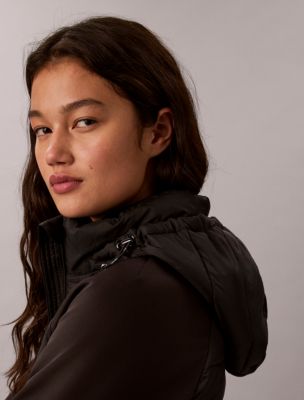 Женская куртка Calvin Klein Mixed Media Puffer, цвет: Чёрный — фото 4