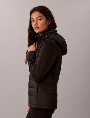 Женская куртка Calvin Klein Mixed Media Puffer, цвет: Чёрный — фото 6