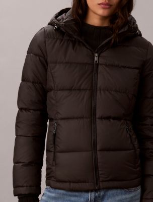 Женская облегающая стеганая куртка Calvin Klein из эластичной ткани, цвет: Чёрный — фото 5