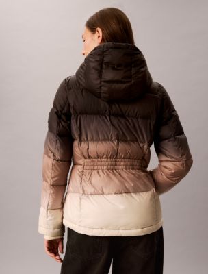 Женская куртка Calvin Klein Ombre Slim Stretch Puffer, цвет: Чёрный — фото 4