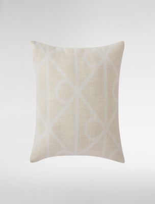 Emblem Logo Decorative Pillow, Bone