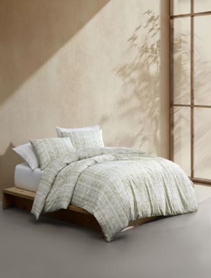 Calvin Klein Weave Texture Comforter Set - Green - KNG