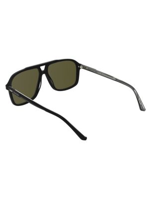 Женские солнцезащитные очки Calvin Klein Aviator Sunglasses, цвет: Чёрный — фото 4