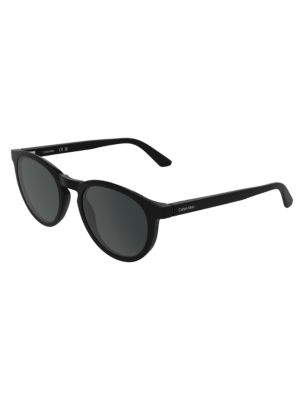 Мужские солнцезащитные очки Calvin Klein Round Sunglasses, цвет: Чёрный — фото 2