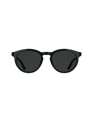 Мужские солнцезащитные очки Calvin Klein Round Sunglasses, цвет: Чёрный