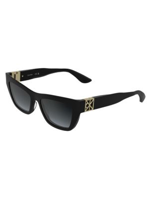 Женские солнцезащитные очки Calvin Klein Cat Eye Sunglasses, цвет: Чёрный — фото 3