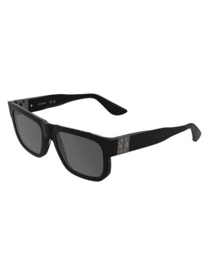 Солнцезащитные очки Calvin Klein Modified Rectangle Sunglasses, цвет: Чёрный — фото 3