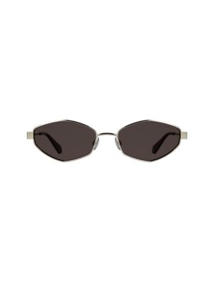 Modified Rectangle Sunglasses, Gold / Burgundy