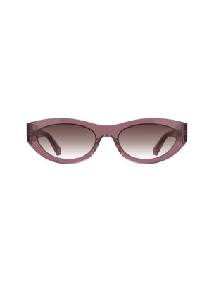Oval Sunglasses, Transparent Burgundy