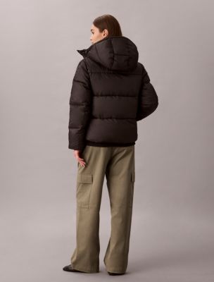Женская куртка Calvin Klein Logo Tape Puffer, цвет: Чёрный — фото 5