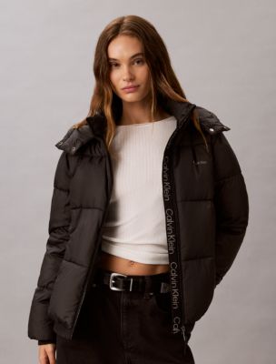 Calvin Klein Women's Essential Short Puffer Jacket - Black - XL