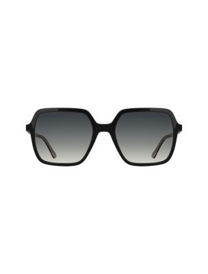 Modified Rectangle Sunglasses, Gradient Grey To Nude