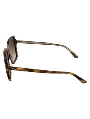 Женские солнцезащитные очки Calvin Klein Modified Rectangle Sunglasses, цвет: Градиентный коричневый — фото 2