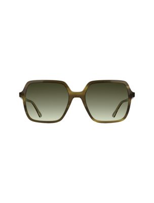 Modified Rectangle Sunglasses, Gradient Khaki