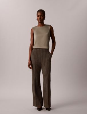 Женский топ Calvin Klein из двухсторонней атласной ткани, цвет: Железный — фото 2