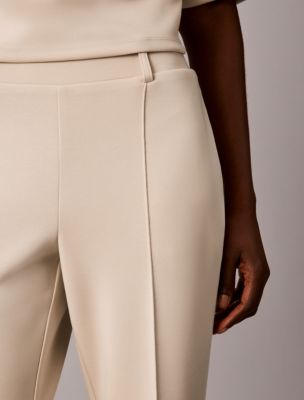 Женские брюки Calvin Klein Soft с защипами и поясом, без застежки, цвет: Abalone — фото 3