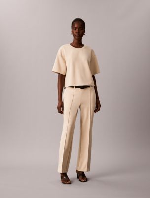Женская мягкая футболка Calvin Klein Boxy свободного кроя, цвет: Abalone — фото 3