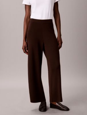 Женский свитер Calvin Klein из трикотажа без застежки, цвет: Тёмный кофейный — фото 3