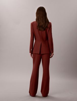 Женские брюки Calvin Klein High Twist Compression Bootcut Leg, цвет: Красное дерево красный — фото 2