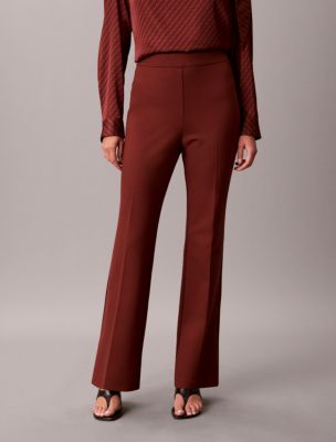 Женские брюки Calvin Klein High Twist Compression Bootcut Leg, цвет: Красное дерево красный — фото 3