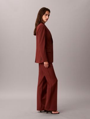 Женские брюки Calvin Klein High Twist Compression Bootcut Leg, цвет: Красное дерево красный — фото 5