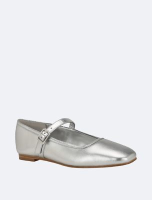 Women's Greto Flat, Silver