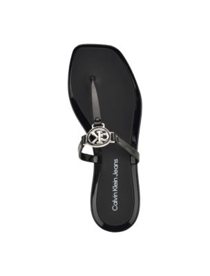 Женские силиконовые сандалии Calvin Klein Ellye, цвет: Чёрный — фото 4