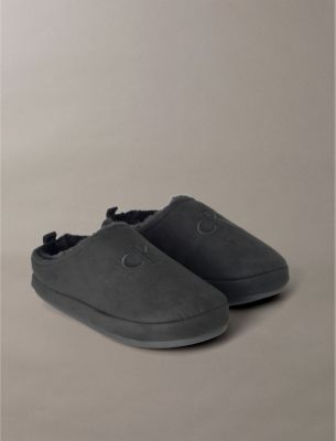 Женские тапочки Calvin Klein Monogram Logo Slipper, цвет: Чёрный