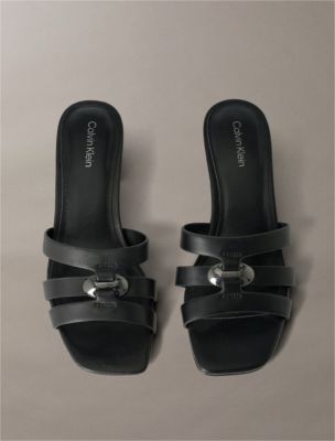Женские босоножки Calvin Klein Adelaide на каблуке, цвет: Чёрный — фото 4
